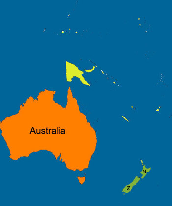 Mapa de Ocean&iacute;a